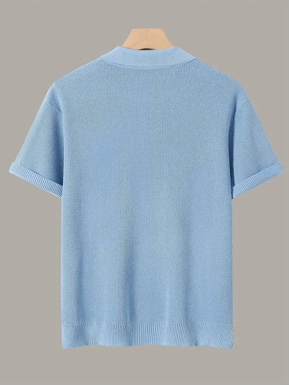 Men’s Solid Knit Short-Sleeve Shirt