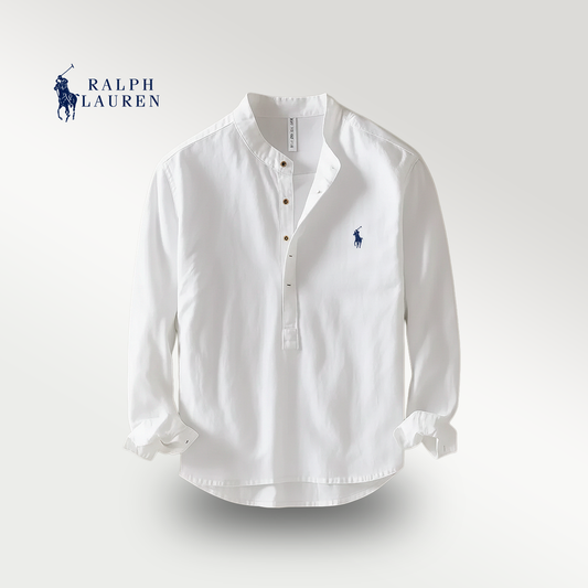 Premium Linen Shirt – Mandarin Collar